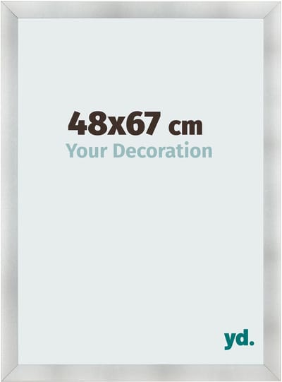Your Decoration - Fotolijst 48x67 cm - MDF - Aluminium Geborsteld - Pisa