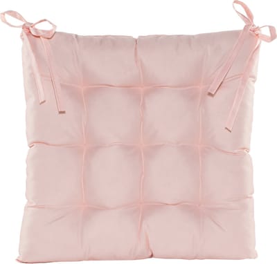 Anna's collection Stoelkussen gewatteerd - licht roze - 38 x 38 cm - binnen/buiten