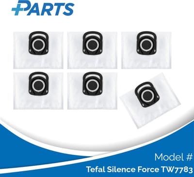 Tefal Silence Force TW7783 Stofzakken (6 Stuks, Plus.Parts® alternatief voor ZR200540)