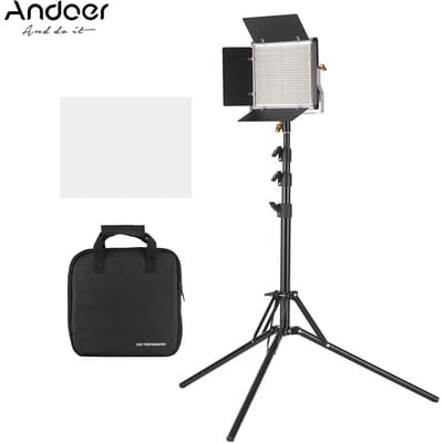 LED Videolamp en 78,7 inch Statief Kit Dimbaar 660 LED Lampen UK Plug