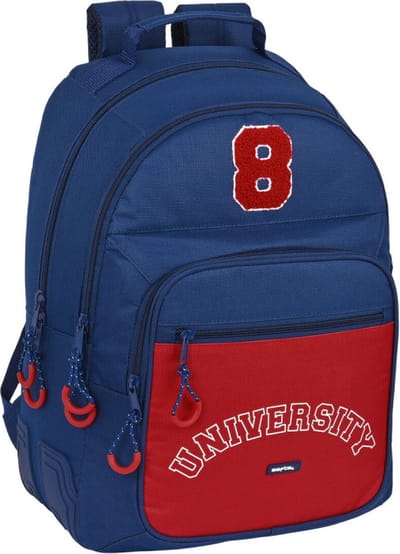 Schoolrugzak Safta University Rood Marineblauw (32 x 42 x 15 cm)
