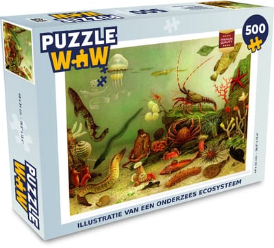 Puzzel Illustratie van een onderzees ecosysteem - Legpuzzel - Puzzel 500 stukjes