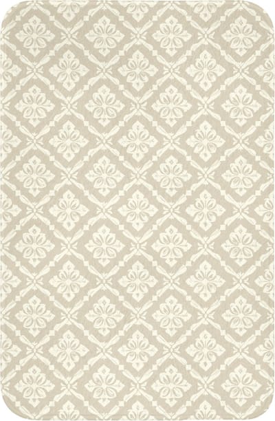 WC mat 40x60 cm - Antislip - Floraal - Ornament - Beige - Toiletmat - Vloermat - Douchemat - Toilet tapijt - Toiletmatten