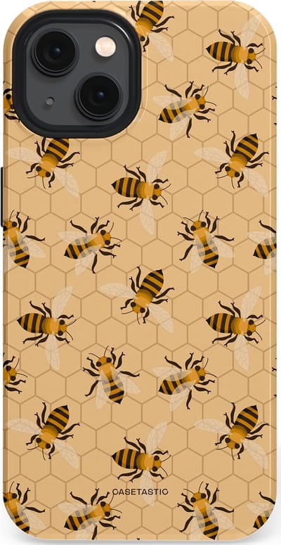 Casetastic Hoesje Geschikt voor Apple iPhone 13 Magsafe - Stijlvolle Beschermende Duo-layer Case - Zomer Bijen Look