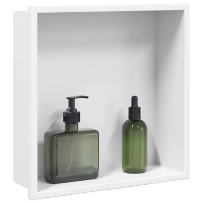 vidaXL - Douchenis - 32x32x9 - cm - roestvrijstaal - matwit