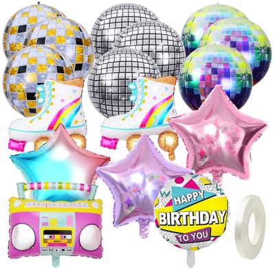 Dailygoods- Stemmingsballonnen 15 stuks - 22 inch - Disco ballonnen - 4D design - Kleurrijke laserballonnen - Geschikt voor verjaardagsfeest/bruiloft - Aluminiumfolie/kunststof - Feestballonnen
