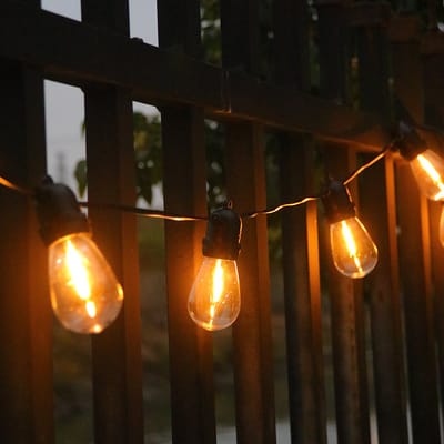 Dailyiled - solar lichtsnoer - lichtslinger - prikkabel - schutting verlichting - feestverlichting - tuinverlichting - 10 meter - 14 leds - E12