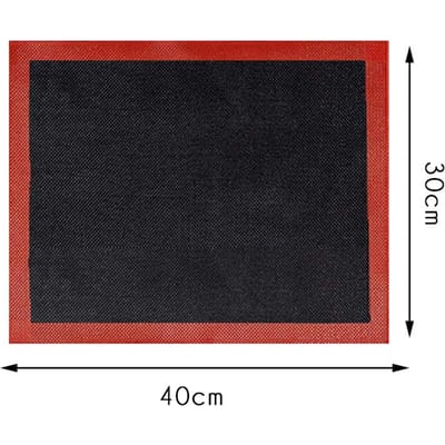 Tapis de Cuisson Réutilisables en Silicone Antiadhésifs Tapis de Grill BBQ Tapis de Plaque de Cuisson Tapis de Four Cuisine de Pique-Nique Plaque à Biscuits Outils de Four pour Barbecue black