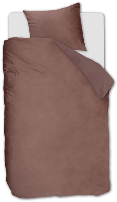 Ambiante Velvety dekbedovertrek - Eenpersoons - 140 x 200/220 cm - Roze