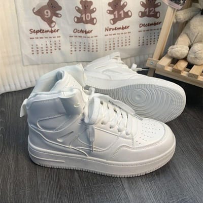 Kleurafstemming Macaron Air Force One High-top Schoenen Kinderen Nieuwe Student Veelzijdige Casual Boardschoenen 39 gray