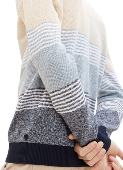 Tom Tailor - Pull - Maat XL - Mannen - wit - katoen
