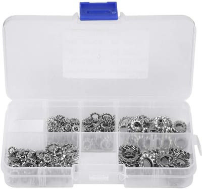 Dailygoods- Getande Borgring 300-delig - Roestvrijstalen Borgringen - Externe Borgringen - Veerborgringen - Assortiment - Hoogwaardige Kwaliteit