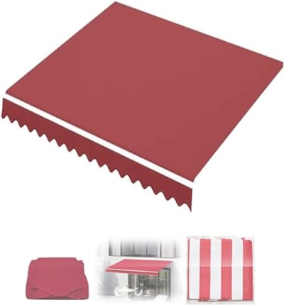 Luifel Vervangingsstof - Parasol Doek - Terras Beschermen - Waterdicht PU Gecoat - 18 x 18 m - Rood
