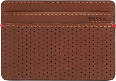 FOSSIL Kaarthouder Rennsport Card Case Medium Brown Bruine