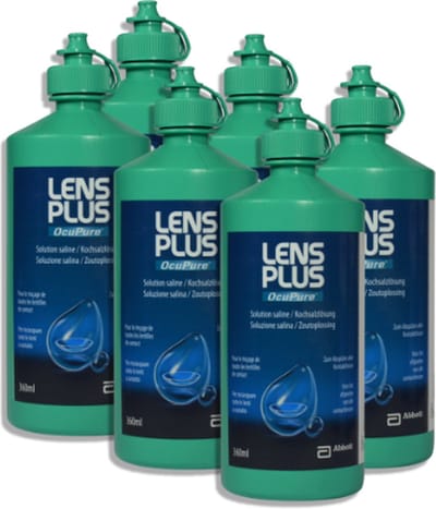 Lens Plus OcuPure® Saline - Zoutoplossing voor Contactlenzen - 6 x 360 ml - OcuPure® Technologie