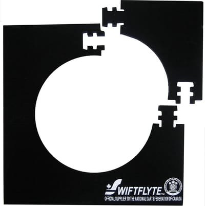 Dartbord Surround - Muur Beschermer - Spel Beschermen - 4 Delig - 72 cm - Zwart