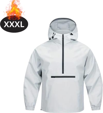 Nivard Windjas Voor Heren - Parka - Lente & Herfst - Jas - Volwassen - Windjack - Wit - Maat XXXL