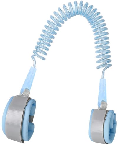 Store_8 - Veiligheidsarmband - Anti-verlies polsband - Draagbaar voor reizen - Blauw - Anti-verlies riem - Geschikt voor kinderen - 2,5 meter