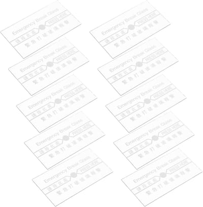 Vervangend Glas - Alarm Onderdelen - Noodgevallen Beveiligen - Hittebestendig Ontwerp - 10 Stuks - Transparant