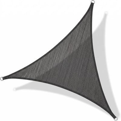 Lomera schaduwdoek driehoek - Zonnezeil driehoek - Zonwering doek - Zonnescherm doek - Schaduwzeil driehoek - Schaduwdoek antraciet - Schaduwdoek donkergrijs - Zonnezeil antraciet - Zonnezeil donkergrijs