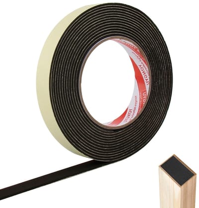 20mm Meubelbeschermers Rol, 5m Zelfklevende EVA Tape voor Houten Vloeren, Krassenbescherming en Geluidsisolatie, Zwart