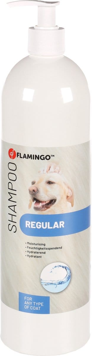 Hondenshampoo Elk Vachttype – 1L – hydraterende shampoo voor alle honden – verzorgende Basic Care shampoo – Flamingo