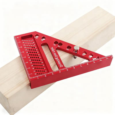 Multifunctionele 3D Hoekmeter voor Precisie Metingen, Multi-Angle Meetlat voor Houtbewerking, DIY en Timmerwerk met Aluminium Constructie