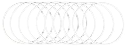 Metalen ringen voor knutselen, 10 stuks, diameter 15 cm, wit gecoat, 3 mm dik, ideaal voor decoraties en bloemschikken