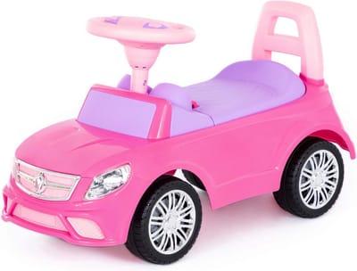 Loopauto "SuperCar" No.3 met claxon (roze)