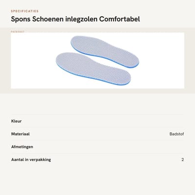 Dailygoods- Inlegzolen Comfortabel - Inlegzolen Heren/Dames - Inlegzolen Ademend - Inlegzolen Spons - Inlegzolen Maat 35-46 - Geschikt voor Sneakers - Schoenenzolen