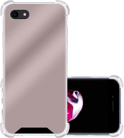 Hoesje - Geschikt voor Apple iPhone 7 - Sterk & Shockproof - Siliconen Case - Back Cover - Telefoon Hoes Shock Proof - Rosé goud