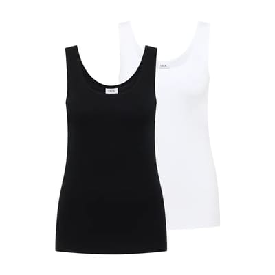Basic top met ronde hals in een 2-pack