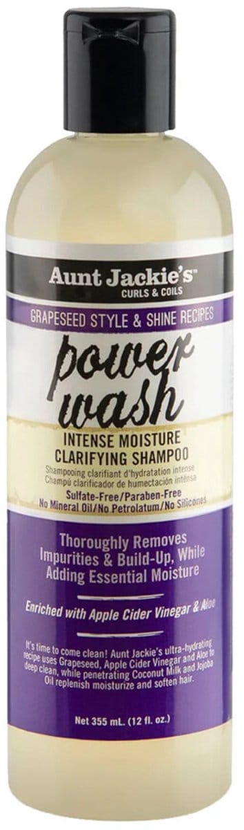 Aunt Jackie's Power Wash Intense Moisture Clarifying Shampoo - 3 x 355 ml - Voordeelverpakking