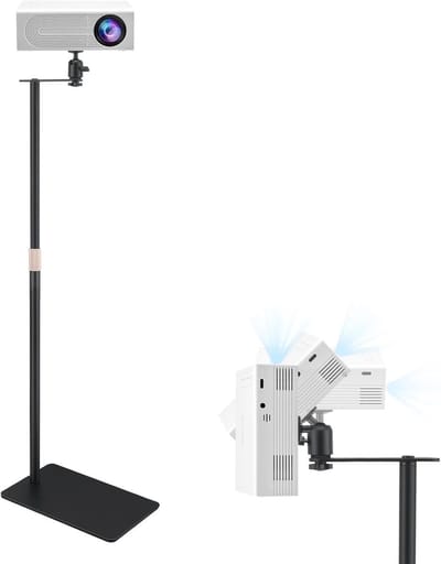 Vloerstandaard Projector - Verstelbare Beamersteun - Thuisbioscoop - 360 Graden Draaibaar - 30-130cm Hoog - Zwart