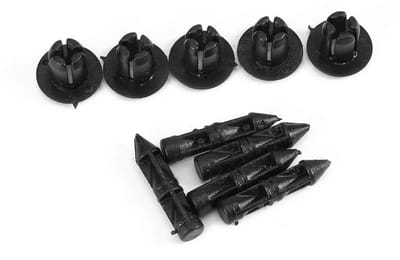 Dailygoody - Plastic Klinknagels - 100 Stks Auto Klinknagel Clips - Zwart - Geschikt voor Motoren en Auto's