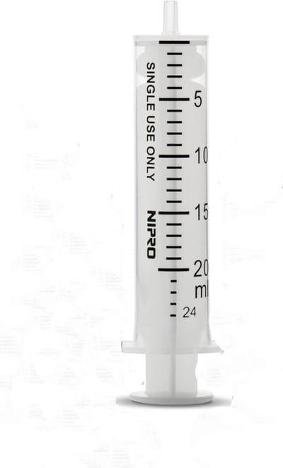 20 Stuks 20ml. Spuitjes zonder naald - Met inhoudsindeling - Voor Hobbydoeleinden