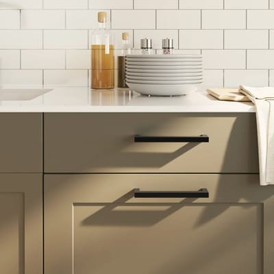 vidaXL - Handvatten - 20 - st - 128 - mm - roestvrij - staal - zwart