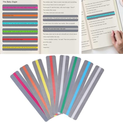 Leesbanden Set - Leesregels Gekleurd - Concentratie Verbeteren - Visuele Stress Reductie - 8 Stuks - Multicolor
