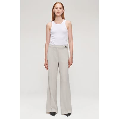 ZENGGI Jap Crepe Wide Leg Pants Greige Größe: XS | Stoffhosen Outlet | Damen