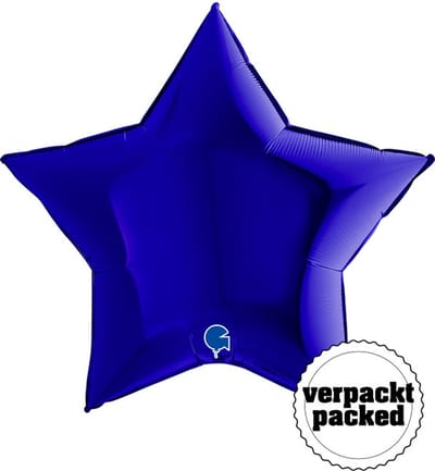 Folieballon - Grabo Blue Capri Star - 90 cm