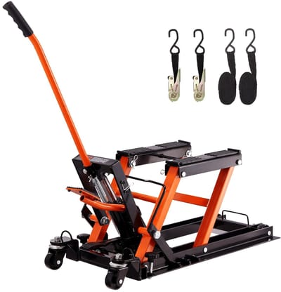 Archi Hydraulische Motorfiets Lift – Krik - Schaarlift - 680 kg – Stalen Motorfietslift – Onderhoudsstandaard - Zwart/oranje