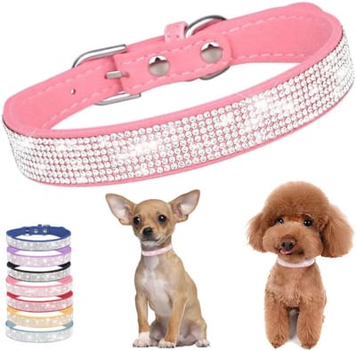 Sprankelende Kristal Strass Halsband voor Kleine Honden en Katten - Verstelbaar en Comfortabel