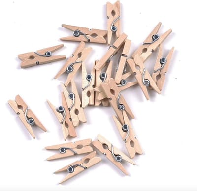 CHPN - Wasknijpers - Mini wasknijpertjes - 25 STUKS - Houten Mini Knijpers - 2,5CM - Fotoknijpers - Geboorte Wasknijpers - Fotohouders - Kerstkaart Hangers - Knijpers