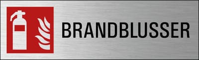 Brandblusser deurbordje met zelfklevende strip