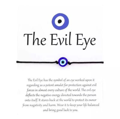 Akyol - Evileye – evil – eye – blauwe evileye – armband– unisex – geluk – bescherming – diepe blauw -boze oog ketting -turkse oog -nazar boncuk -cadeau voor vriendin- -blauwe oog armband – vrienden armband