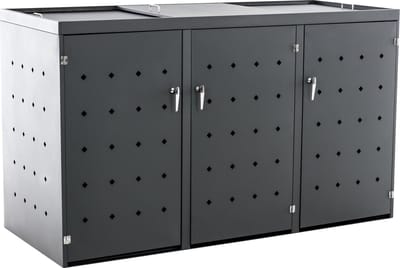 CLP Nelli - Afvalcontainerberging antraciet 198x80x116 cm