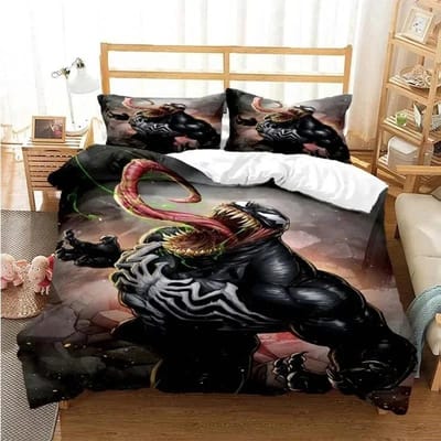 Venoms Beddengoedset Dekbedovertrek Bedset Dekbedovertrek Kussensloop Dekbed King Queen Size Jongens Volwassenen Beddengoedset AU Single 140x210cm