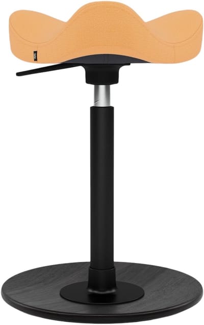 Varier Stokke Move Compact zadelkruk, Mandarijn/Zwart Revive - ergonomisch