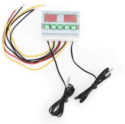 Allecto - Temperatuurcontroller - Digitale Thermostaat - Voor Verwarming en Koeling - 12V - Intelligente Regelaar - Energiezuinig - Geschikt voor T...