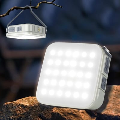USB-C campinglamp - Werkt op zonne-energie - 4 instelbare kleurtemperaturen - IPX6 waterdicht - 4000mAh powerbankfunctie - Geschikt voor tenten en wandelen